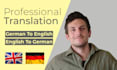 translate manually english to german and german to english