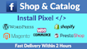 create facebook shop store, catalog and pixel setup in any website