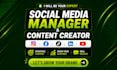 be your social media marketing manager and content creator
