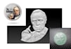 sculpt printable coin 3d model, bas relief medallion