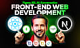 front end development with javascript, react, next js, and figma to HTML convert
