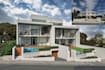 create 3d house exterior renders combined with site photos