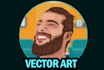 create vector art portrait