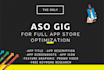 complete aso with app description, title and screenshots
