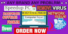 remove virus, malware,spyware, speed up your windows PC, laptop, or mac remotely