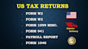 prepare form w2, w3, form 1099 misc, form 941 and payroll reports