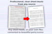 create clear, accurate sheet music from any written source