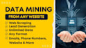 do web scraping, data extraction, and data mining