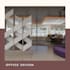 design office interior layout and realistic 3d rendering