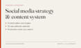 create your social media strategy and content system