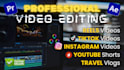 do adobe premiere pro after effects video editing  animation