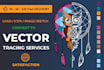 convert image to vector or logo redraw