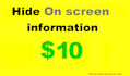hide onscreen information or objects from video clips