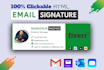design a professional clickable HTML email signature