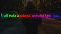 make a colorful animated lyric video