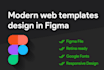 design modern web templates in figma