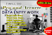 do perfect conversion into word, perfect typing, and excel data entry