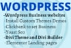 design and build wordpress business website, portfolio website, clickbank blogs
