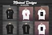 create minimalist t shirt design and custom tshirt design