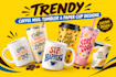 make coffee mug, paper cup, waterbottle, drinkware, tumbler design