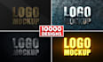 do 10,000 professional logo mockup designs for stunning and premium branding