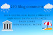 250 blog comments backlinks high seo service rank on google
