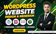 do website design redesign in wordpress, business website as wordpress developer