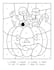 create color by number page for children