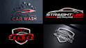 do auto detailing auto mobile and car wash logo design