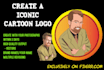 create an attractive iconic cartoon logo