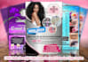do beauty salon hair extension spa menu fashion flyer poster