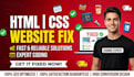 fix html,css,jquery, ajax,json,php,wordpress themes errors