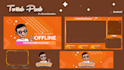 create cute an animated stream overlay for kick, twitch, youtube
