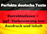 proofread your german text korrekturlesen