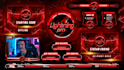 create elegant twitch overlay, twitch logo, panels, alerts and screens