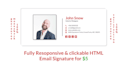 design fully responsive and clickable HTML email signature