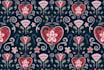 design illustrated seamless pattern in folk and ethnic style