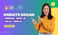 build website in vue js,react js,node js, firebase and website development