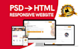convert responsive psd to html website using bootstrap