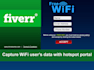 capture wifi hotspot user data with customised login portal