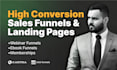 build funnels, landing pages in clickfunnels, kartra, gohighlevel, kajabi