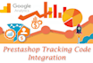 do any tracking code integration to prestashop site