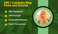 write SEO articles or blogs on cannabis, cbd and hemp oil