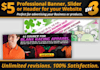 design a PROFESSIONAL Banner, Slider or Header for your Website in 48 hours