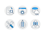 design unique simple vector, svg icon set for web and app