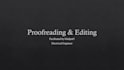 provide proofreading and editing to technical content
