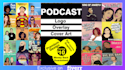 design cartoon  podcast artwork, talk show cover, spotify cover, podcast overlay