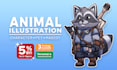 draw cute animal illustration