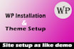 install wordpress and customize avada,electro,jnews theme for you