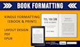 do ebook formatting, kindle, kdp, paperback book formatting